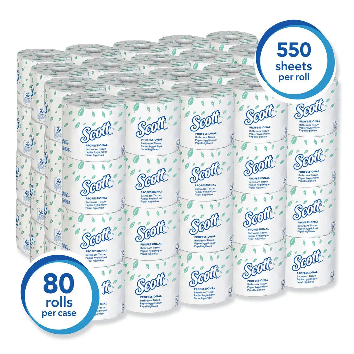 Toilet Tissue, Scott 04460, Case of 80/605