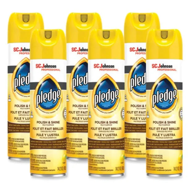 Pledge Furniture Polish, Lemon, 14.2 oz Aerosol Spray (301168)