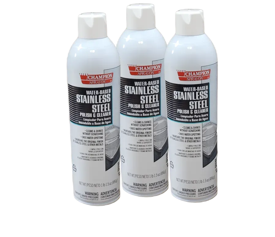 Stainless Steel Cleaner, Chase 5153 Water-Based, Aerosol, 17.5 Net oz (496 g)