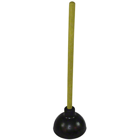 Value Plus Plunger, 20" Wood Handle, 6" Dia