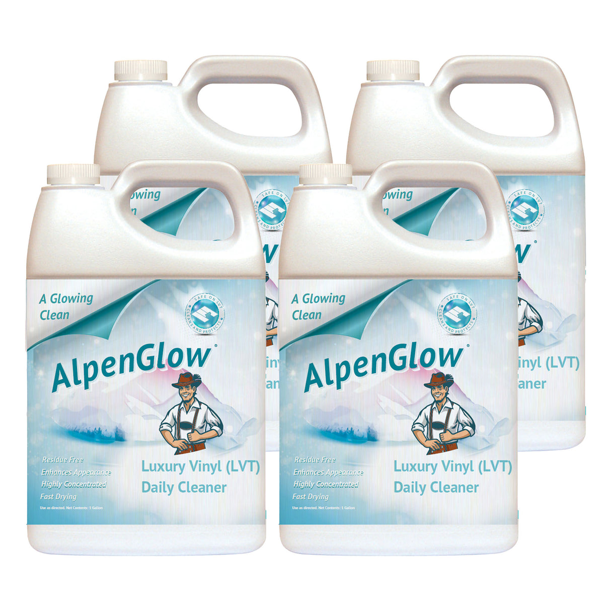 Alpenglow LVT Daily Cleaner – Fragrance-Free, Concentrated Floor Cleaner for Luxury Vinyl Tile & Commercial Use (1 Gallon)