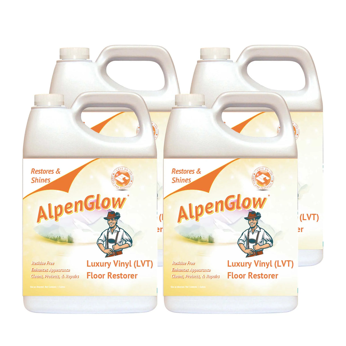 Alpenglow Luxury Vinyl Floor Restorer – Concentrated Cleaner for LVT & Vinyl (1 Gallon)