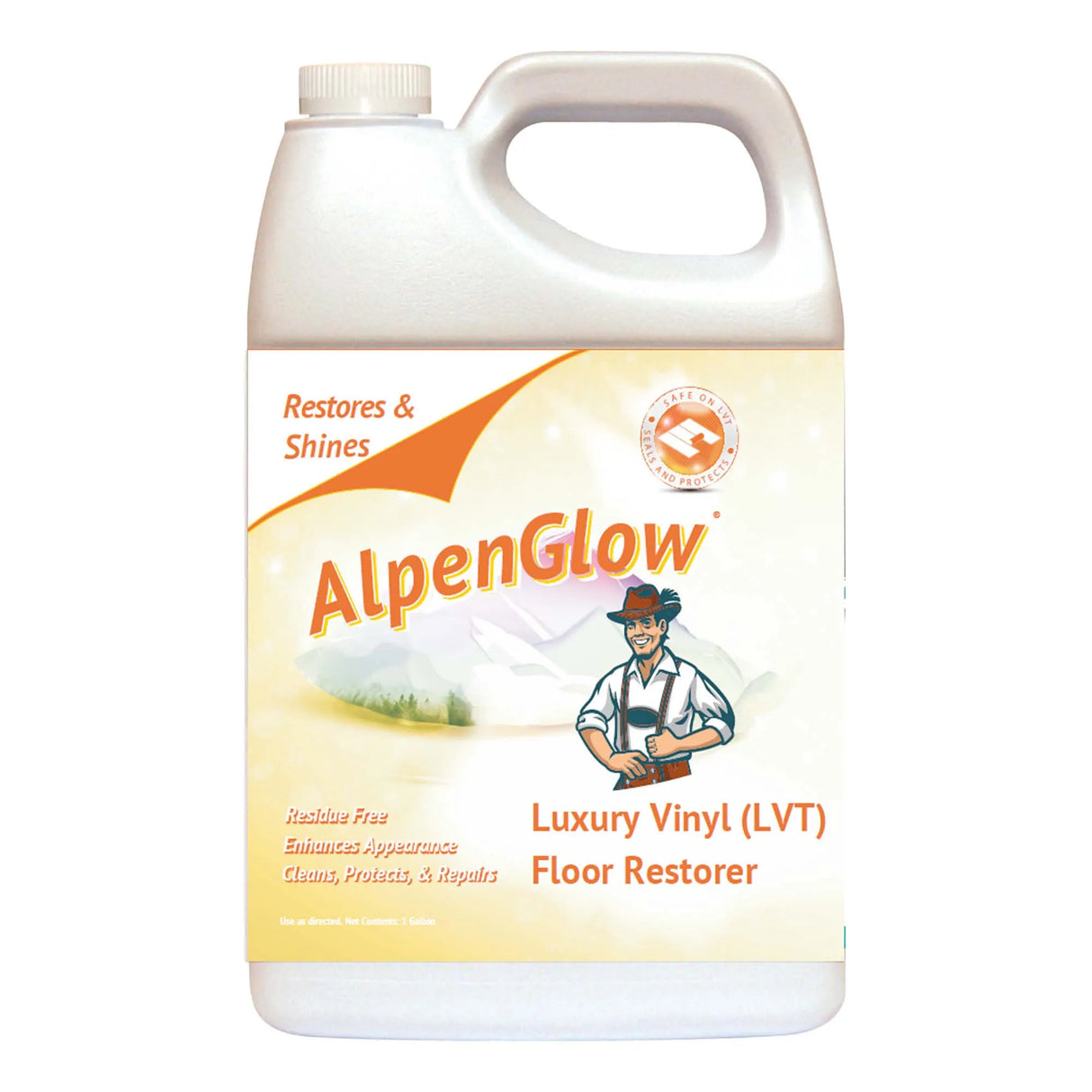Alpenglow Luxury Vinyl Floor Restorer – Concentrated Cleaner for LVT & Vinyl (1 Gallon)