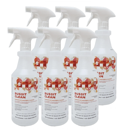 Bussit Clean Food Surface Sanitizer & Cleaner,  Spray & Wipe, Quart