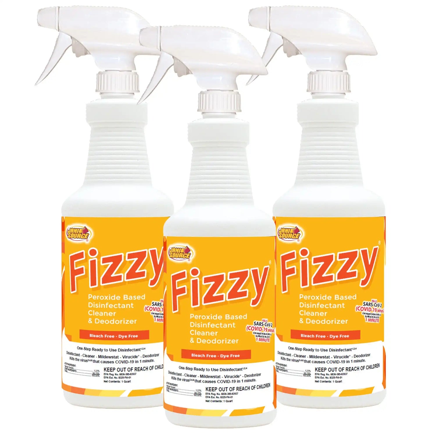 Fizzy RTU Peroxide Disinfectant Cleaner – 32 oz Quart