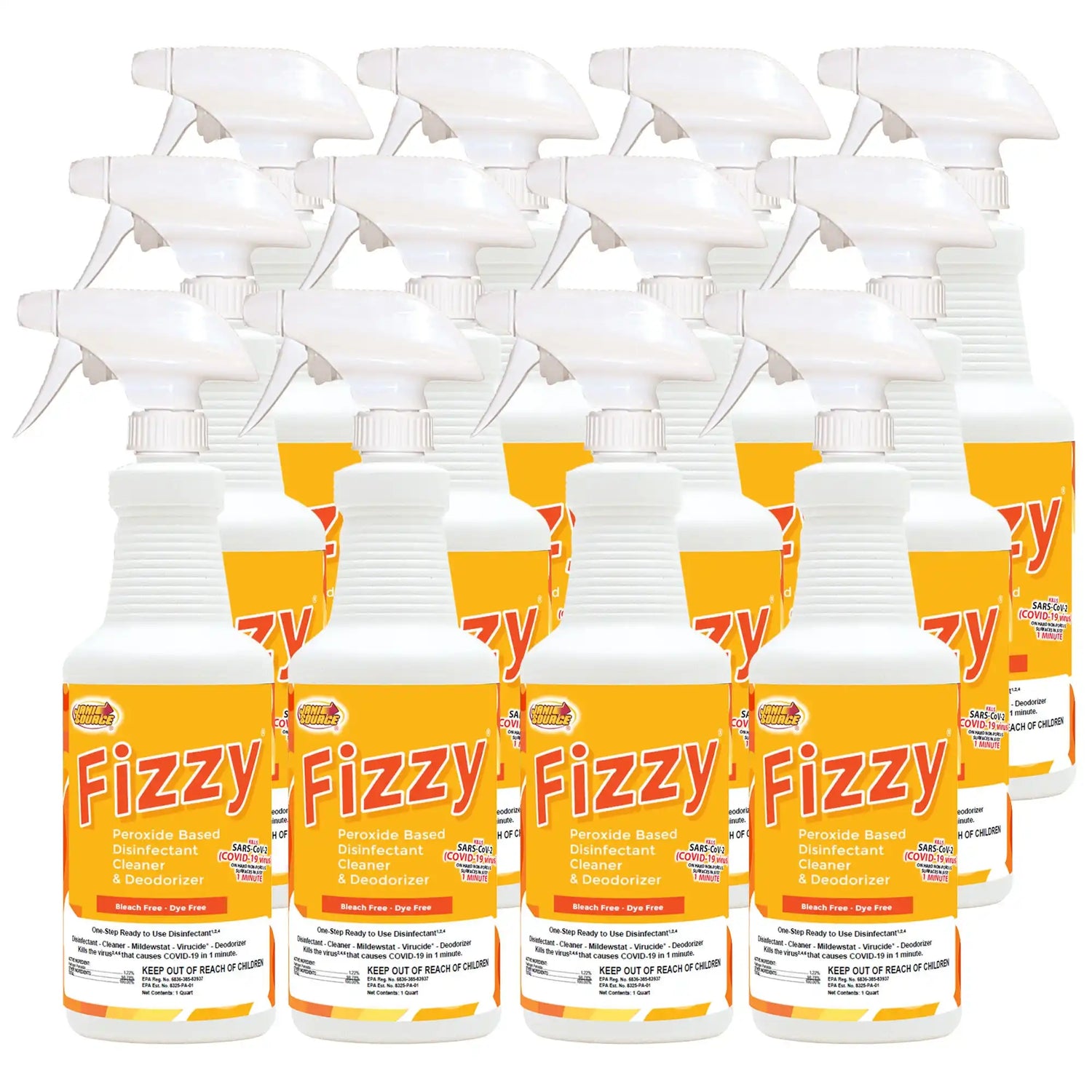Fizzy RTU Peroxide Disinfectant Cleaner – 32 oz Quart