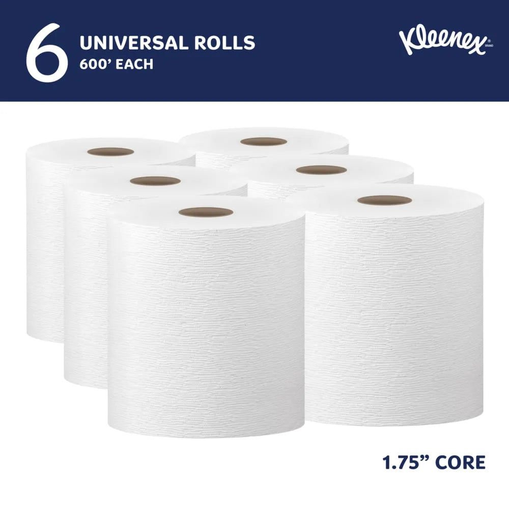 Towels, Hard Roll, KC Scott Essential 50606, 8x600ft., White, Case of 6
