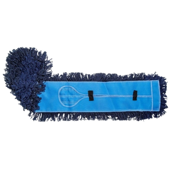 JaniMop Premium Dust Mop Head, Loop-End, Blue, 72" x 5"