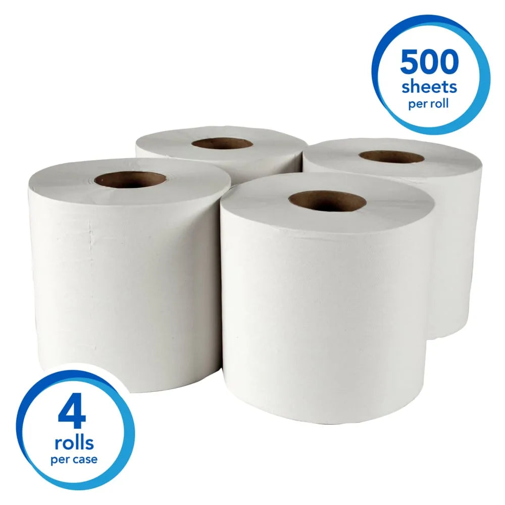 Towels, Center Pull, KC Scott 01010 White, Case of 4/500