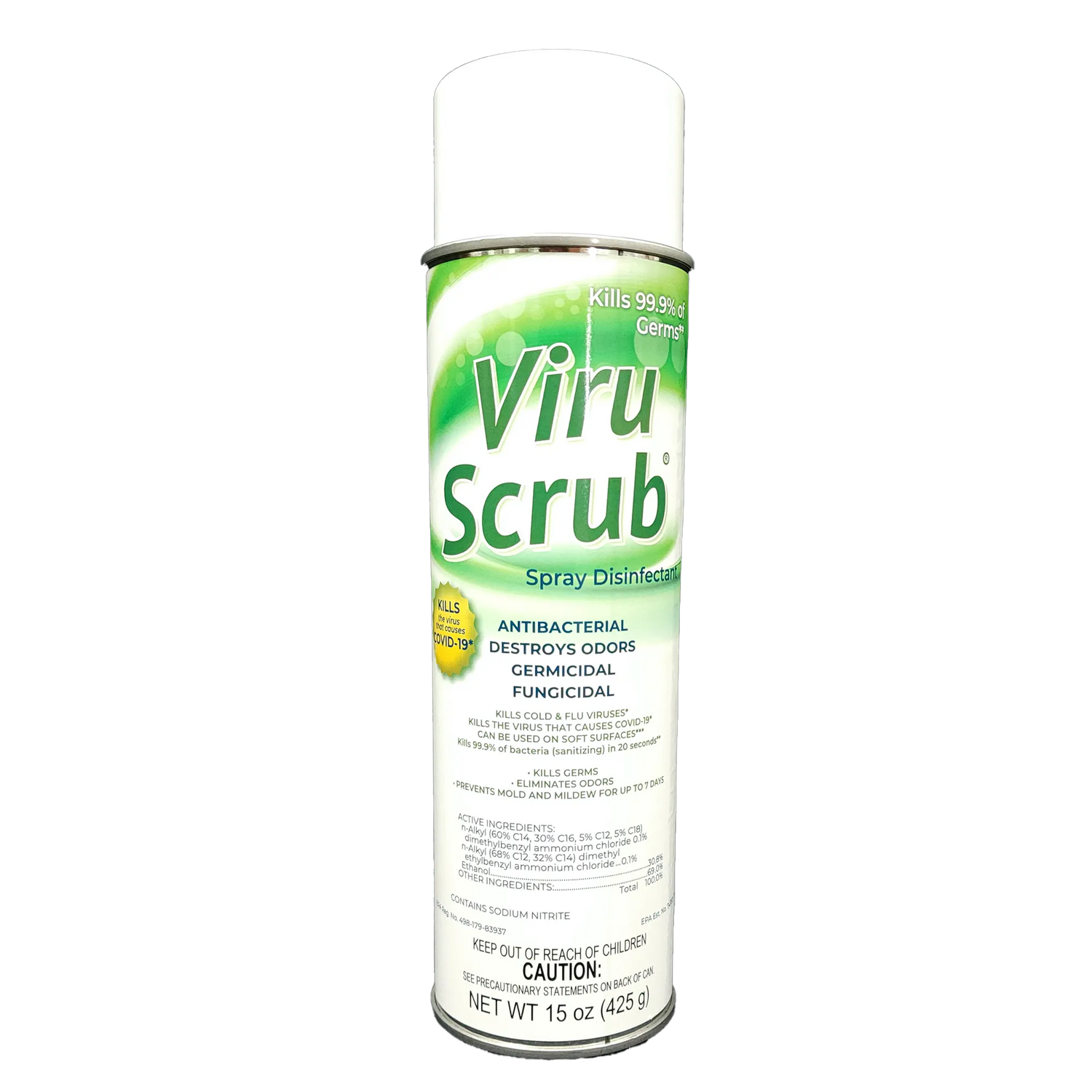 ViruScrub Hospital Grade MRSA Disinfectant, Ready-To-Use Aerosol , 15 oz