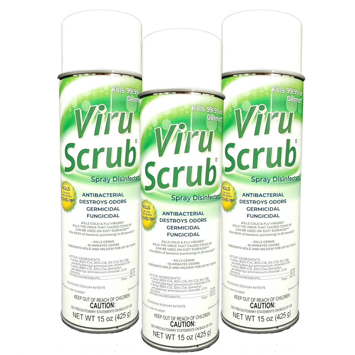 ViruScrub Hospital Grade MRSA Disinfectant, Ready-To-Use Aerosol , 15 oz