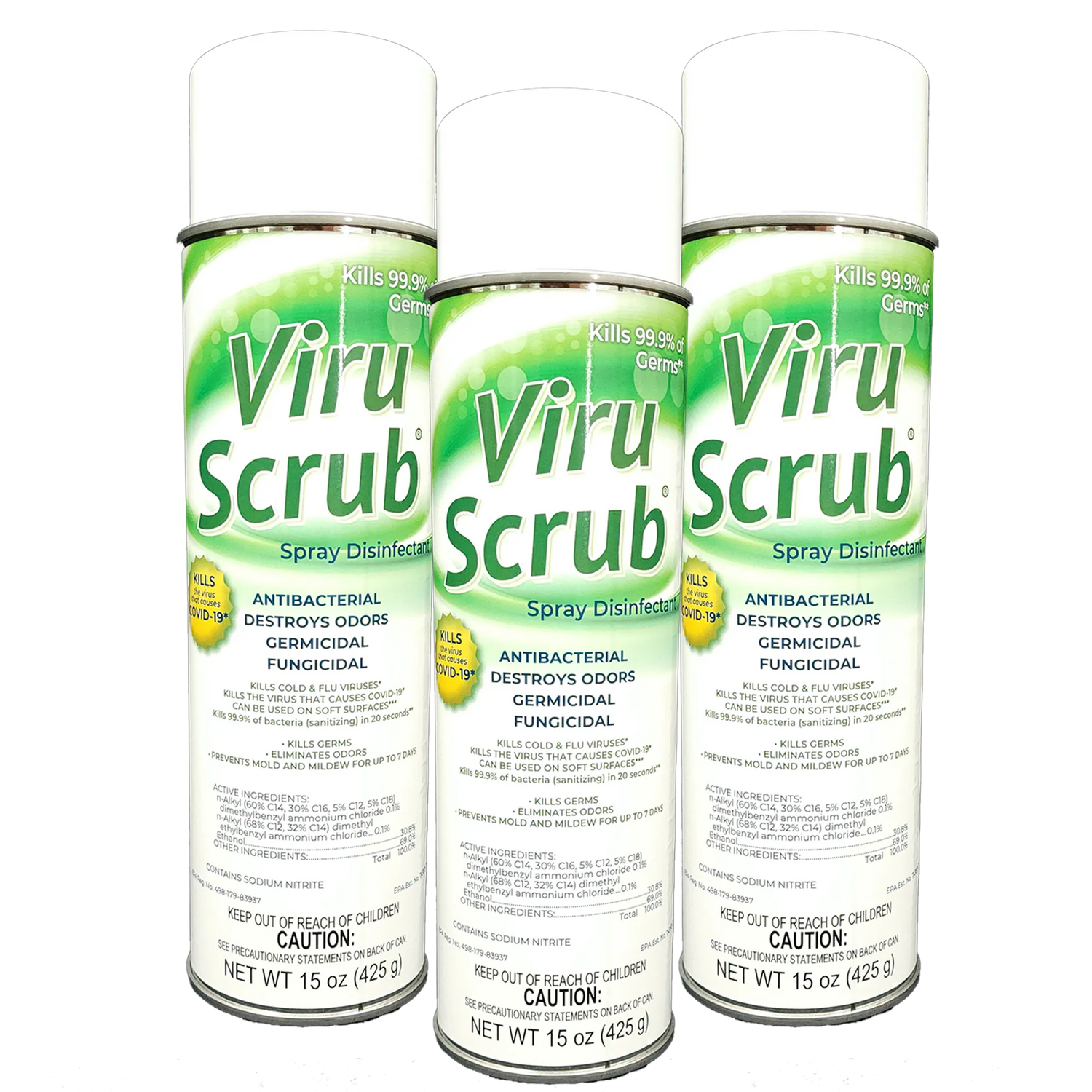 ViruScrub Hospital Grade MRSA Disinfectant, Ready-To-Use Aerosol , 15 oz
