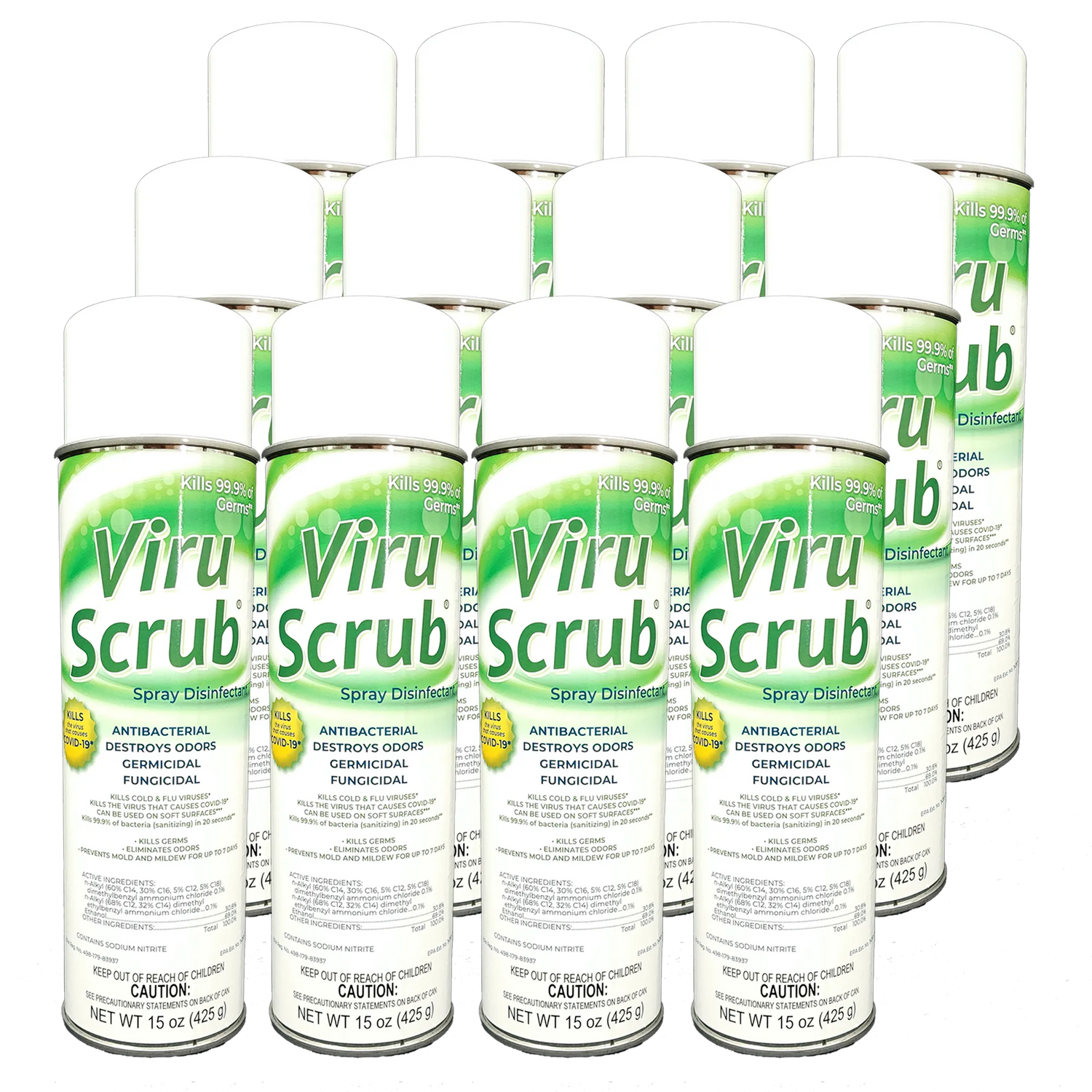 ViruScrub Hospital Grade MRSA Disinfectant, Ready-To-Use Aerosol , 15 oz