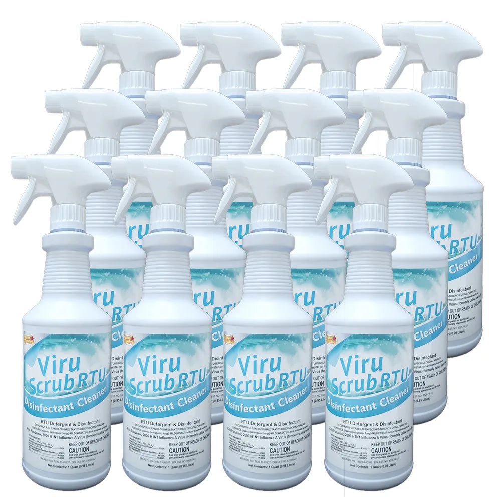 ViruScrub RTU Quat Coronavirus Disinfectant and Cleaner, Ready-To-Use, Quart