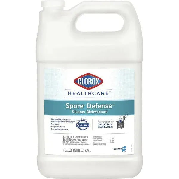 Clorox Healthcare Spore Defense Cleaner Disinfectant, Gallon, Case of 4 (32122)