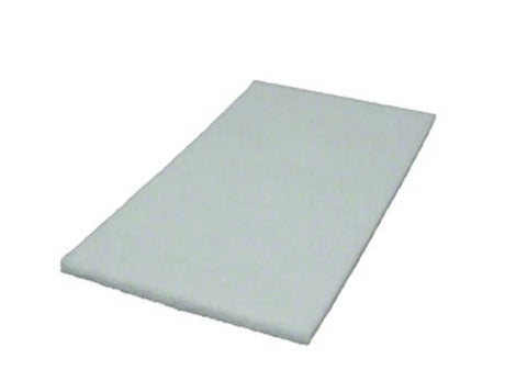 JaniSource 14" x 20" White Rectangular Floor Pad - Case of 5