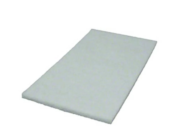 JaniSource 14" x 20" White Rectangular Floor Pad - Case of 5