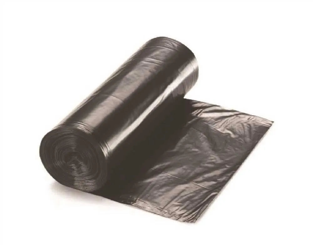 JaniSource 56 Gal 2.0EQ Mil Low Density Can Liner, 43" x 47", Black - Case of 100