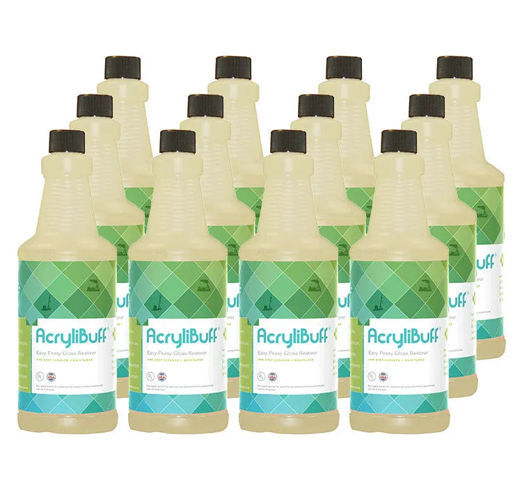 JaniSource AcryliBuff Spray-Buff Floor Gloss Restorer Quart - Case of 12