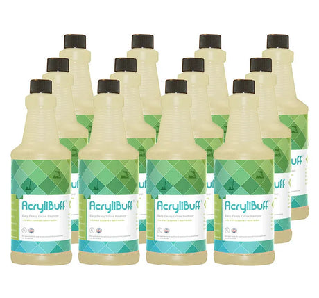 JaniSource AcryliBuff Spray-Buff Floor Gloss Restorer Quart - Case of 12