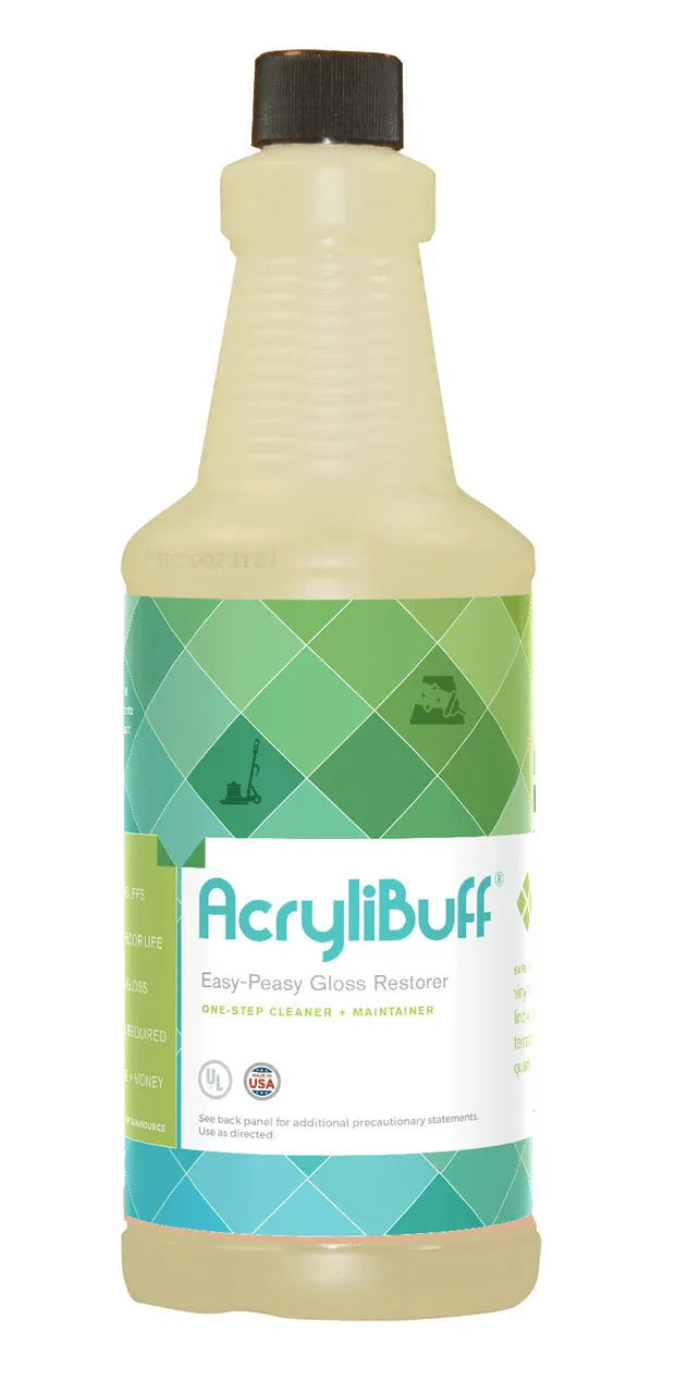 JaniSource AcryliBuff Spray On Spray Buff Floor Gloss Restorer, 1 Quart