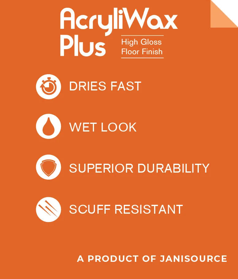 JaniSource Acryliwax Plus Commercial Floor Finish, 1 Gallon