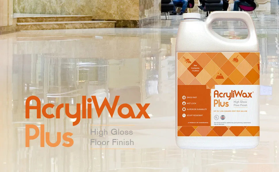 JaniSource Acryliwax Plus Commercial Floor Finish, 1 Gallon
