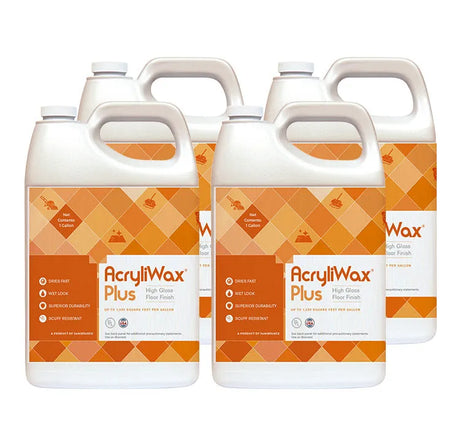 JaniSource AcryliWax PLUS Commercial Floor Finish, Case of 4 Gallons