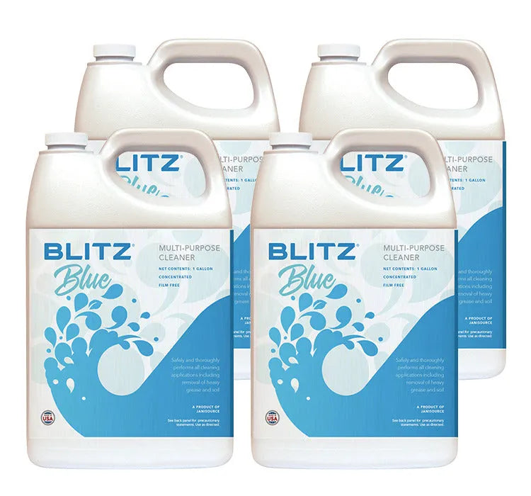 JaniSource BlitzBlue - All Purpose Cleaner Degreaser 1:128 - Case of 4 Gallons