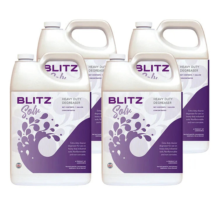 JaniSource BlitzSolv Heavy Duty Degreaser Cleaner 1:20, Case of 4 Gallons