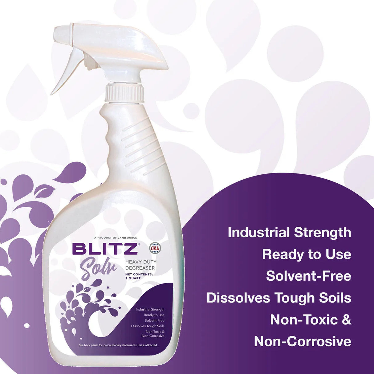 JaniSource BlitzSolv Multi-Purpose Degreaser, RTU - Quart