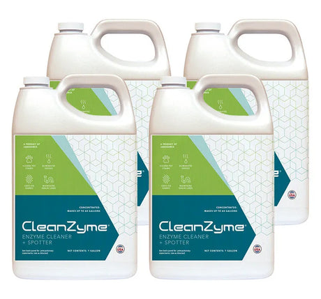JaniSource CleanZyme - Enzyme Cleaner, Spotter & Odor Remover, Case of 4 Gallons