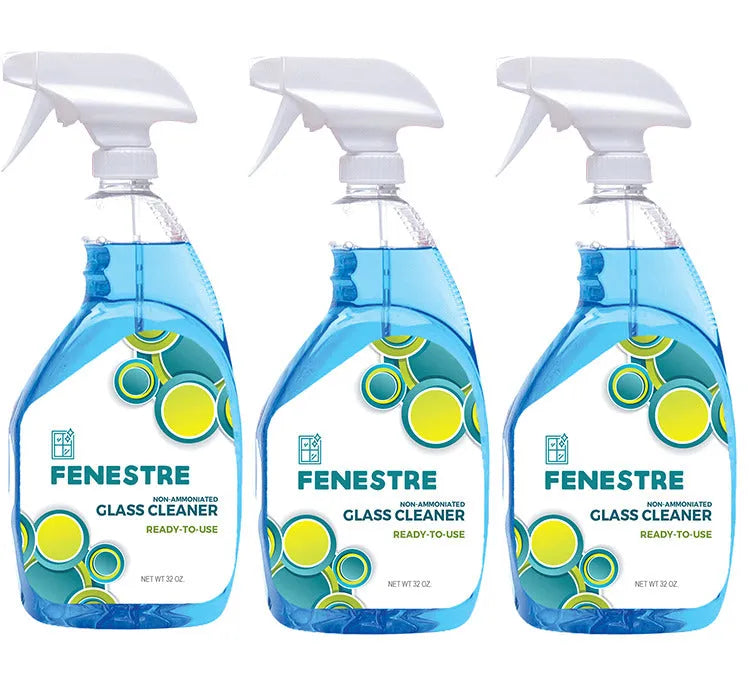 JaniSource Fenestre RTU Non-Ammoniated Glass Cleaner, 1 Quart (3-Pack)