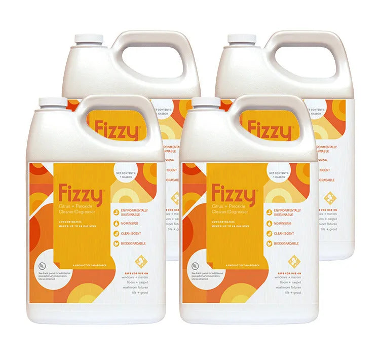 JaniSource Fizzy Peroxide Citrus Powered Cleaner Degreaser 1:64 - Case of 4 Gallons
