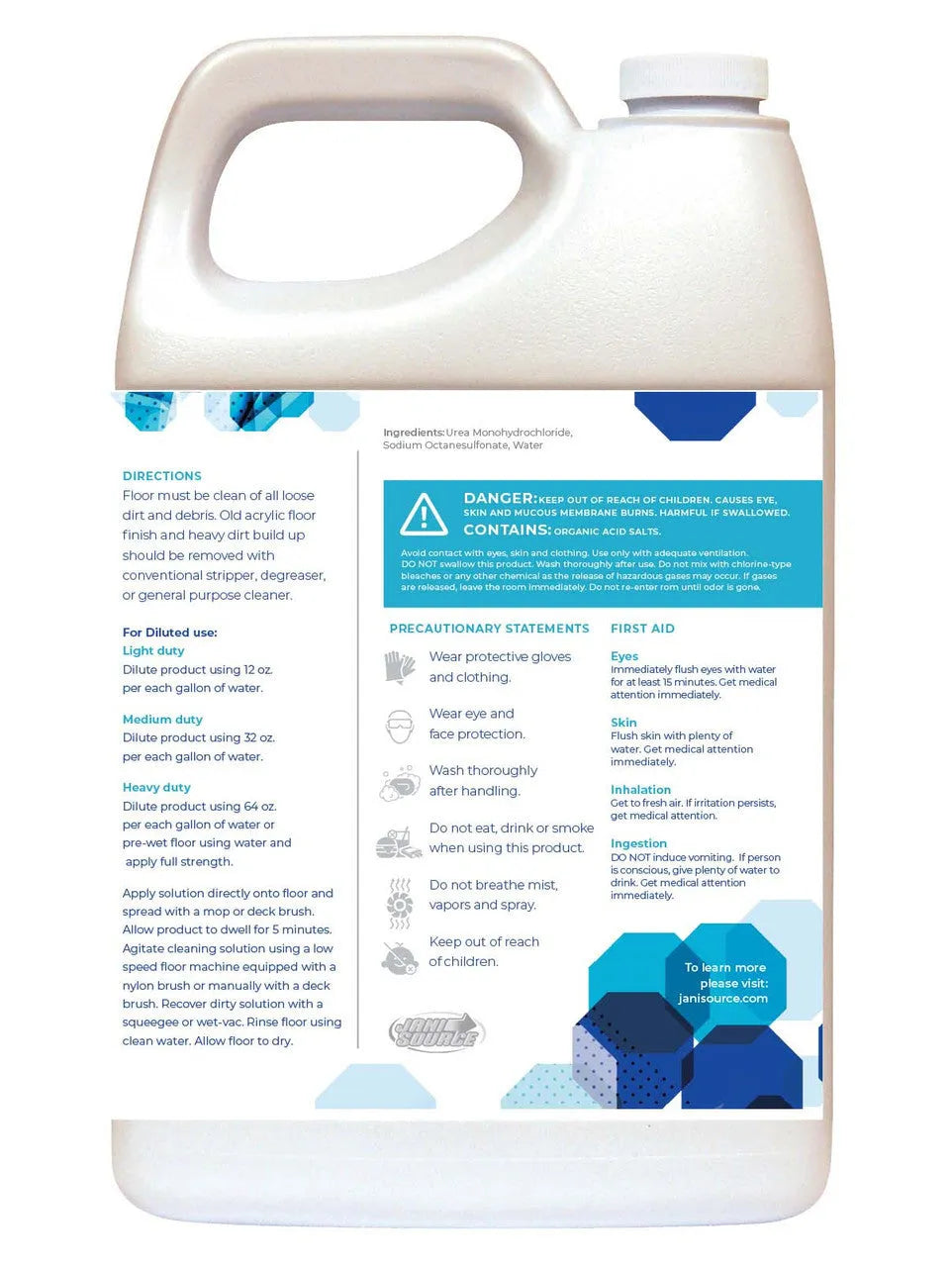 JaniSource Grouto Grout Restorer & Stain Remover, Industrial Strength, Foaming Action, Concentrate, 1 Gallon