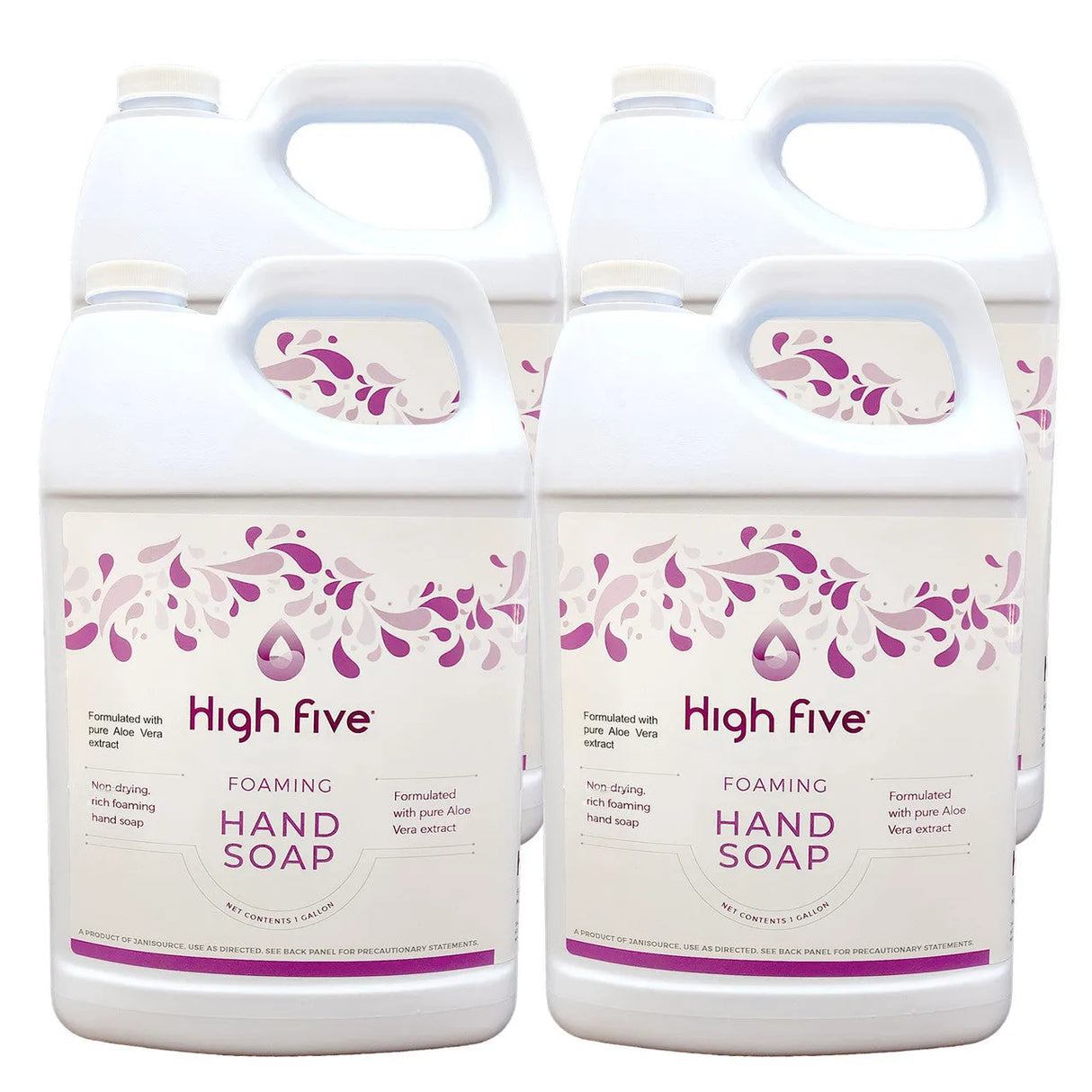JaniSource HighFive Premium Foaming Hand Soap, 1 Gallon (Case of 4)