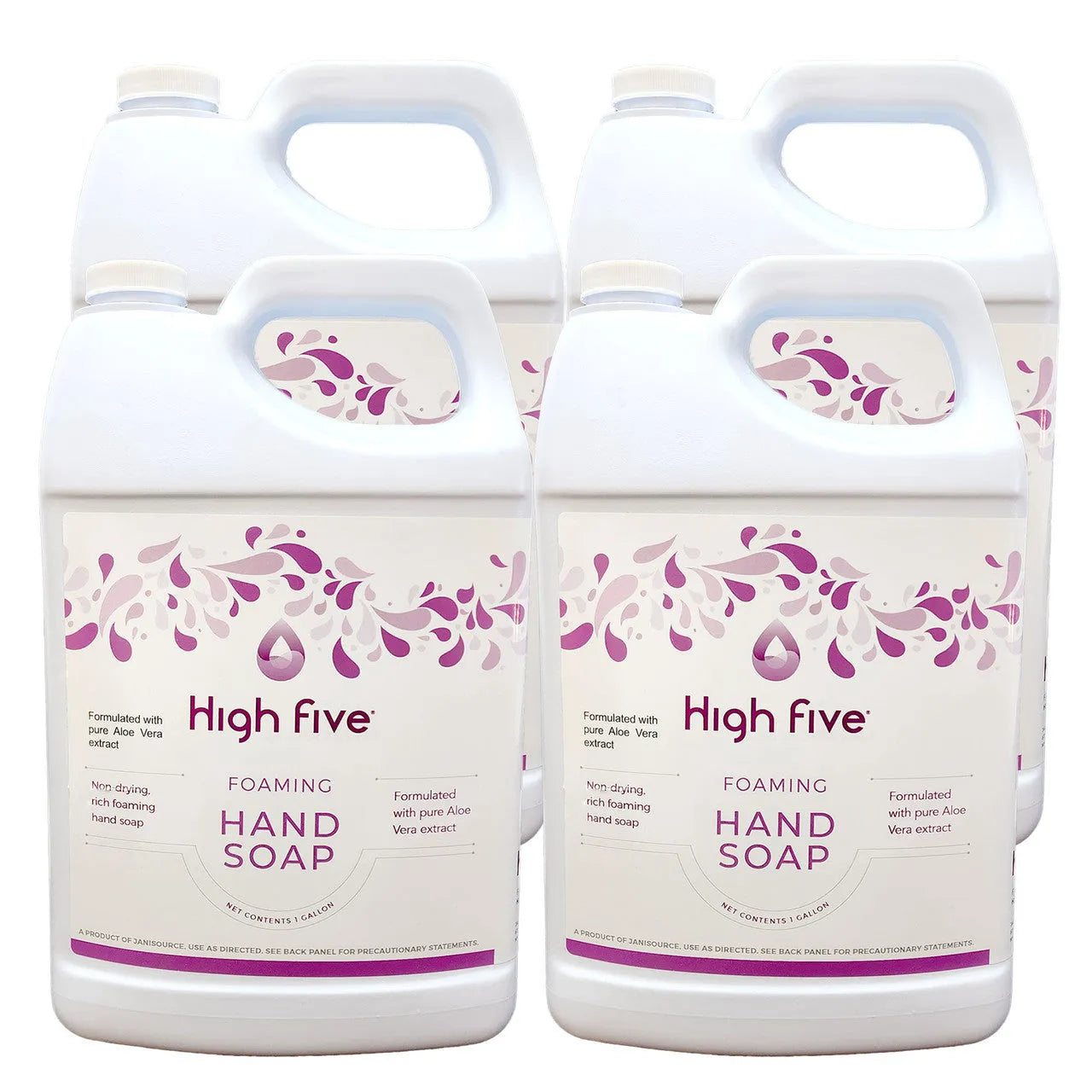 JaniSource HighFive Premium Foaming Hand Soap, 1 Gallon (Case of 4)