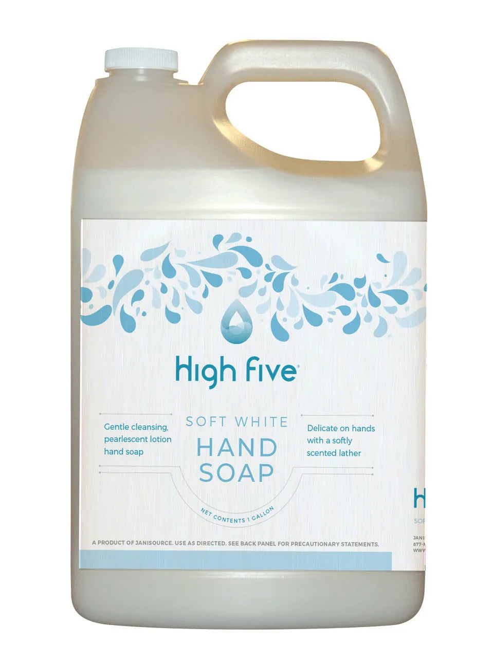 JaniSource HighFive Soft White Premium Lotion Hand Soap, 1 Gallon