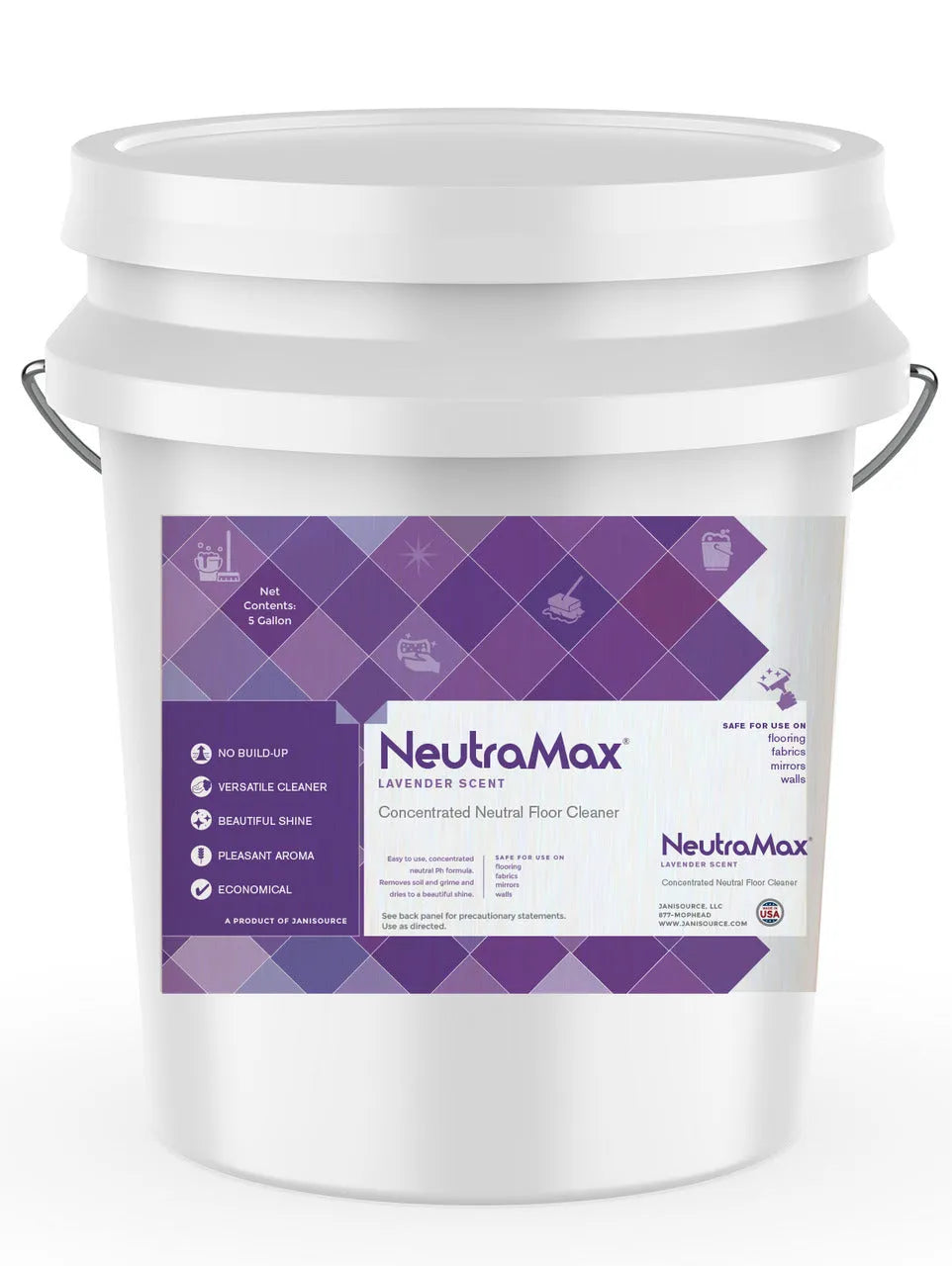 JaniSource Neutramax Neutral Floor Cleaner Lavender Scented Concentrated, 5 Gal