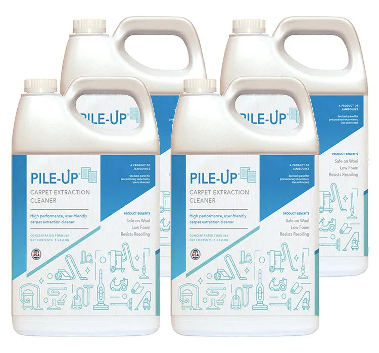 JaniSource PileUp Concentrated Carpet Extraction Cleaner 2-4 oz/Gal, Case of 4 Gallons