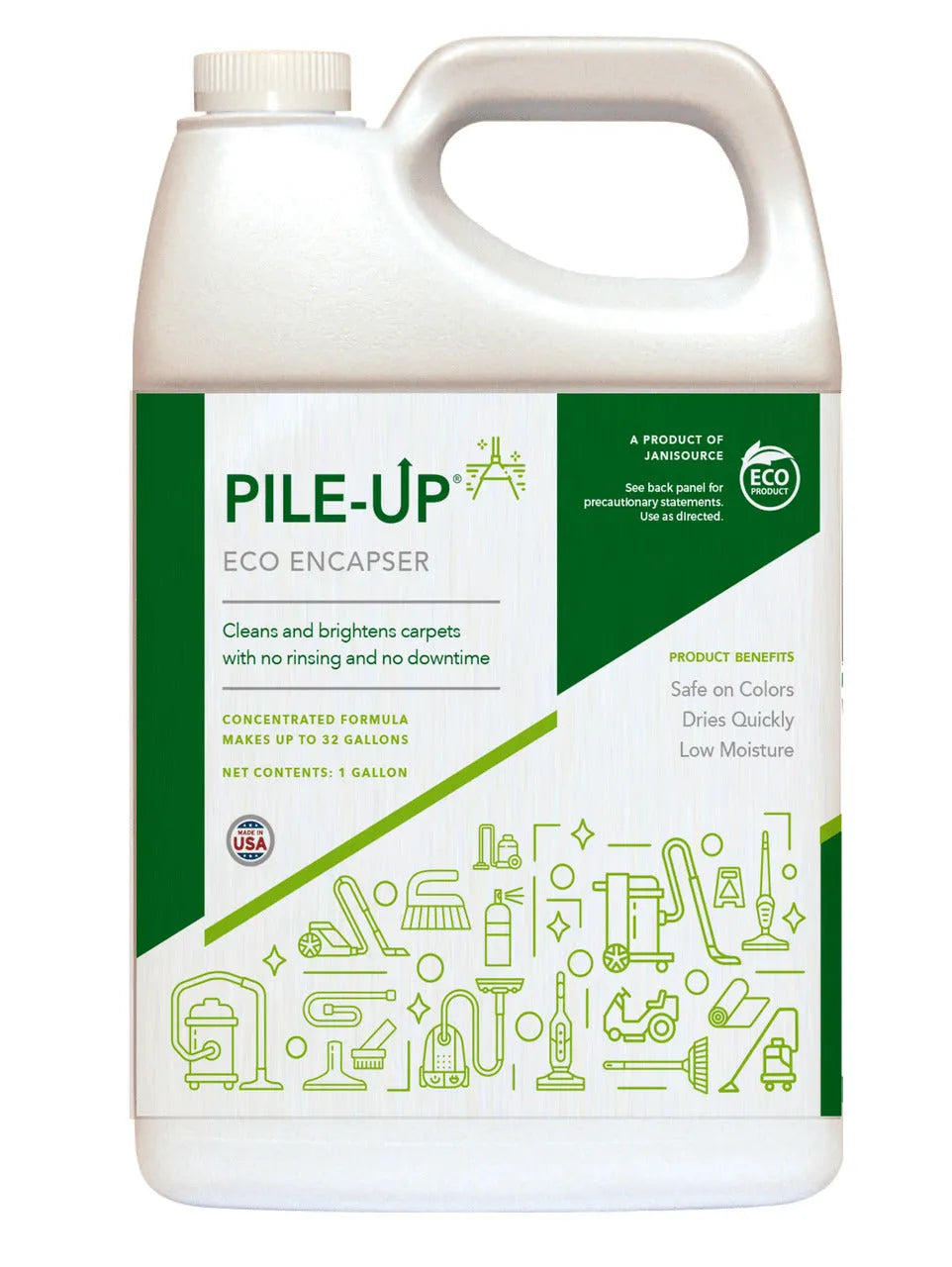 JaniSource PileUP Eco Encapsulating Carpet Cleaner Concentrate - 1 Gallon (Each)