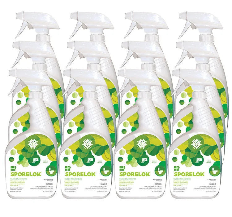JaniSource Sporelok Mildew Stain Remover, Ready To Use Spray, 1 Quart (Case of 12)