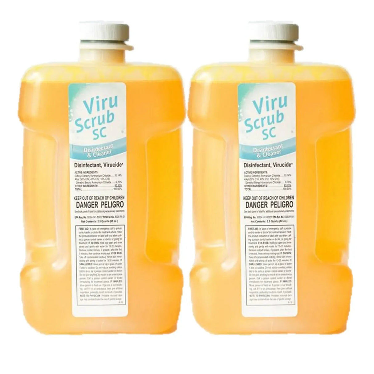 JaniSource ViruScrub SC Concentrated Coronavirus Disinfectant & Cleaner 1:256 for PRO FLO Dispensing System - 80 oz (Case of 2)