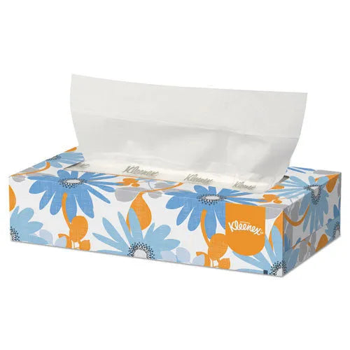 Kleenex 21606 Facial Tissue, 2-Ply, White, Pop-Up Box, 125 Sheets/Box (48 Boxes)