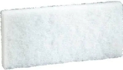 Light Duty Cleaning Pad, 4.5" x 10", White (Pack of 5)