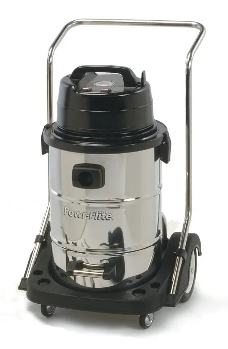 Powr-Flite 20 Gallon Wet Dry Vacuum, Dual Motor with Stainless Steel Tank (PF57)
