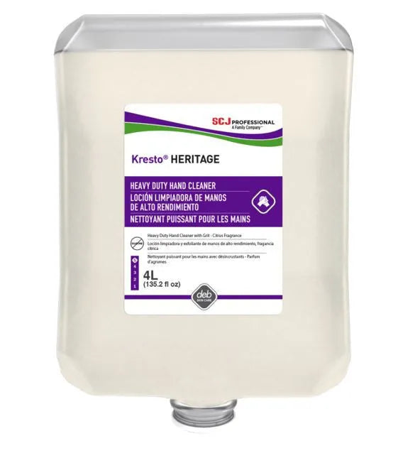 SC Johnson Professional Kresto Heritage Heavy Duty Hand Cleaner, Citrus Scent, 4L Cartridge, Case of 4 (09104)