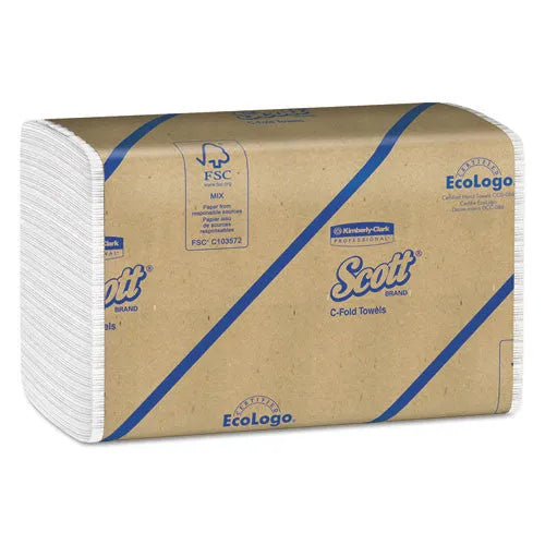 Scott 01510 C-Fold Paper Towels, White, 10 1/8" x 13 3/2" (Pack of 2400)