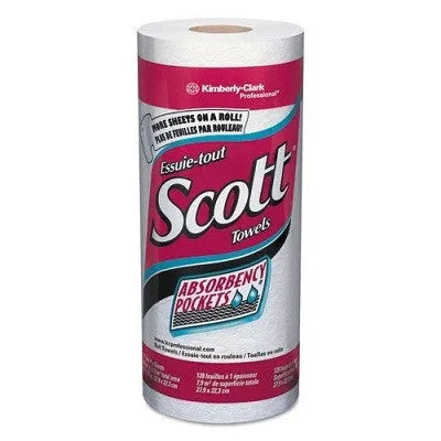 Scott 41482 Kitchen Roll Towels, 128 Sheets/Roll (20 Rolls)
