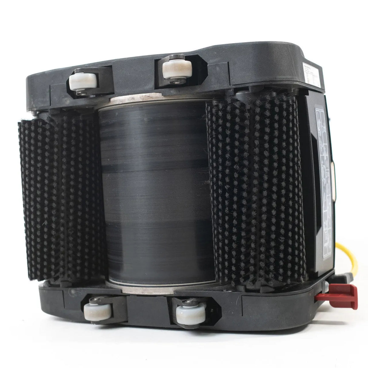 Bottom view of Tornado Vortex 13 Multi-Surface Floor Scrubber, highlighting the brush assembly and wheels for efficient floor cleaning.